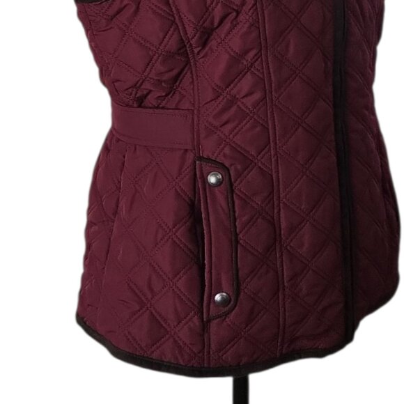 Weatherproof Mulberry Quilted Faux Fur Lined Vest M - Picture 6 of 10